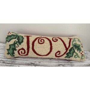 Vintage Chandler Four Corners Holiday "Joy" Decorative Throw Pillow Wool